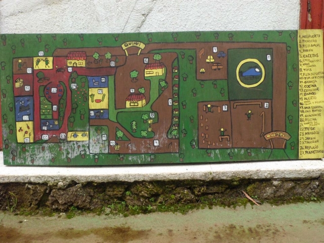 Plano del campamento Quimpi